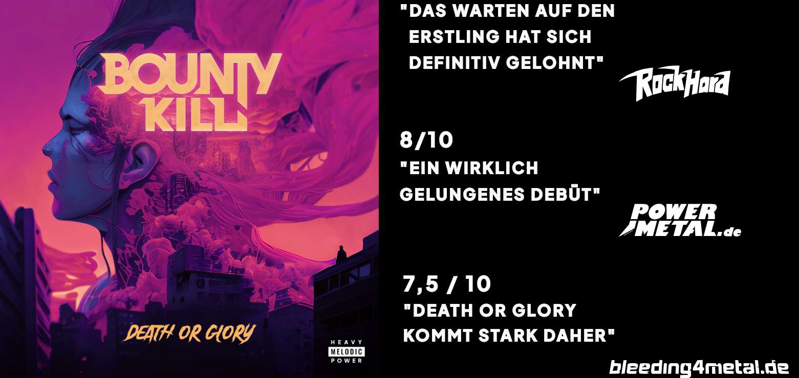Metal Relase and debut EP "Death Or Glory" from Bounty Kill - German Heavy Melodic Power Metal and Hardrock